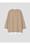 Özmarka New Season Brown Oversize Soft Touch Women's Sweatshirt - 6