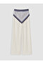 Lcw Modest Ecru Shawl Detailed Pleated Women's Fabric Trousers - 7