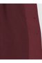 Özmarka New Season Burgundy Waist Belted Linen Blend Women's Classic Vest - 6
