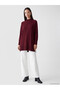 Plum Half Turtleneck Women's Knitwear Tunic - 2