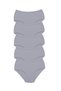 Tutku-5 Pieces Women's High Waist Bato Thick Rubber Panties Gray