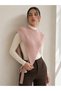Women's Powder Knitwear Halter Neck Asymmetrical Shoulder Shawl Sal1317 - 3