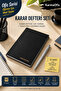 Decision Notebook Set 25X35 cm 100 Sheets Faux Leather Lined Decision Notebook Black and White Touch Pen Ballpoint Pen