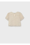 Beige Girls' Tasseled Blouse 7067 - 2