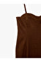 A-Line Linen Blend Sweetheart Neckline Sleeveless Long Dress - 3