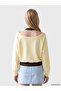 Xside Yellow Boat Neck Soft Touch Women's Sweatshirt - 4