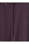 Ozmarka New Season Plum Soft Touch Oversize Women's Zippered Sweatshirt - 7