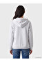 Lcw Everyday White Thick Oversize Women's Zippered Sweatshirt - 4