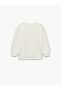 Rabbit Embroidered Crew Neck Long Sleeve Embroidered Sweatshirt - 2