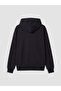 Lcw Everyday Black Hooded Oversize Women's Zippered Sweatshirt - 8