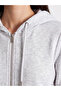 Lcw Everyday White Thick Oversize Women's Zippered Sweatshirt - 3