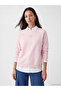 Özmarka New Season Pink Printed Oversize Women's Sweatshirt