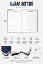 Decision Notebook Set 25X35 cm 100 Sheets Faux Leather Lined Decision Notebook Black and White Touch Pen Ballpoint Pen - 3