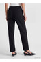 Ozmarka New Season Black High Waist Pleated Women's Fabric Trousers - 4