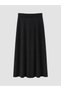 Özmarka New Season Black Knitwear Skirt with Elastic Waist - 5