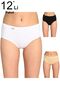 Tutku-Women's Mixed Color 12-Pack Lycra Bato Panties Elf568T0924Ccm12