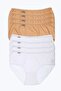Tutku-Women's Skin White 8 Pack Lycra Bato Panties