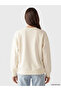 Özmarka New Season Beige Boston Printed Women's Thick Sweatshirt - 4
