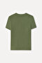 Women's Khaki Crew Neck T-Shirt - 2