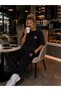 Ny Printed Trendy Cotton Oversize Premium Tracksuit T-Shirt Set - 2