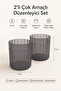 Bold 2-Piece Multi-Purpose Organizer Set, Cosmetic Organizer, Makeup Brush Holder, Pen Holder, and Bathroom Organizer - 2