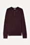 Men's Plum Polo Collar Sweater
