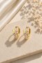 Stone Butterfly Hoop Earrings