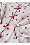 Raspberry Patterned Bow Detailed Soft Winter Waffle Knitted Pajama Set - 8