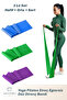 Yoga Elastic Bands, Yoga Pilates Stretch Long Exercise Flat Resistance Band (3 Pieces)