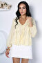 Yellow V-Neck Ruffled Blouse - 2