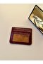 Women's Burgundy Mirrored Card Holder Stylish and Slim Design Multi-Compartment Card Holder Wallet - 2
