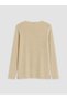 Ozmarka New Season Ecru V-Neck Shiny Textured Women's Knitwear Sweater - 6