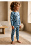 Boy's Planet Patterned Pajama Set - 3