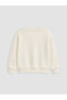 Özmarka New Season Ecru Crew Neck Girls' Set - 8