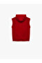 Three Thread Printed Oversize Hooded Sleeveless Sweatshirt - 5