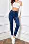 Blue Women's Plus Size Jean Denim Pants - 2