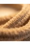 Plush Velvet Knitted Beige Shoelaces 120 cm Thick Plump Sports Laces - 3