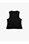 Pocket Detailed Napoleon Buttoned Viscose Blend Sleeveless Crew Neck Blouse - 2