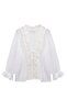White Transparent Blouse with Tie Detail