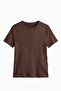 Brown Glitter Crew Neck T-Shirt