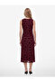 Boat Neck Sleeveless Slim Fit Tulle Dress - 3