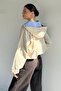Stone Women's Hooded Elastic Waist Double Pocket Transitional Coat - 5