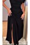 Black Draped Dress - 2