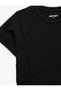 Slim Fit Short Sleeve Crew Neck Crop Sports T-Shirt with Stitching Detail - 3
