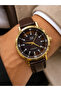 Men's Wristwatch with Brown Leather Strap, Chocolate Dial, Casual & Classic, Gift Boxed - 2