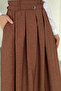Tile Patterned Double Belted Pleated Hijab Skirt - 5
