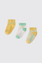 Baby Girl 3-Piece Booties Socks