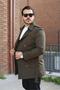 Slim Fit Long Belted Men's Trench Coat - 3