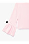 Long Sleeve Crew Neck Blouse with Bow Detail - 7