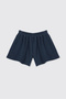 Baby Girl Knitted Navy Blue Shorts Skirt with Elastic Waist - 2